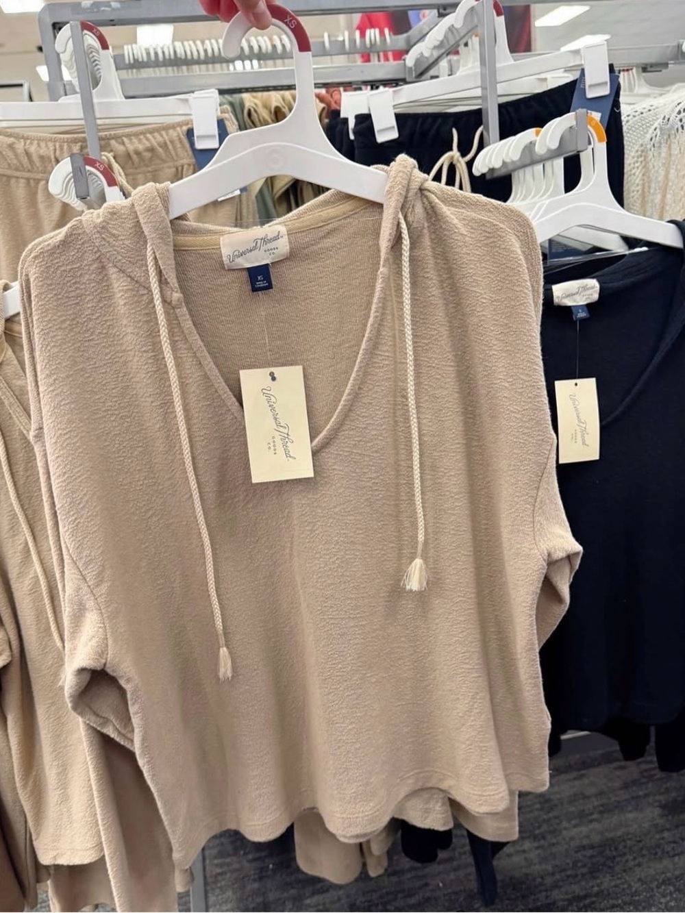 Vineyard Vines Beige Cream Hooded Swim Cover-Up